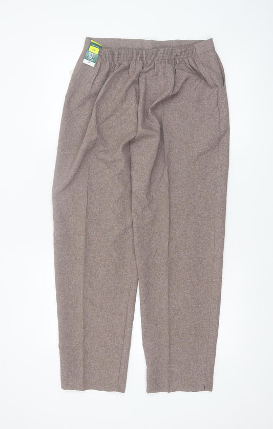 Emma Collection Womens Brown Size 16 Straight Trousers