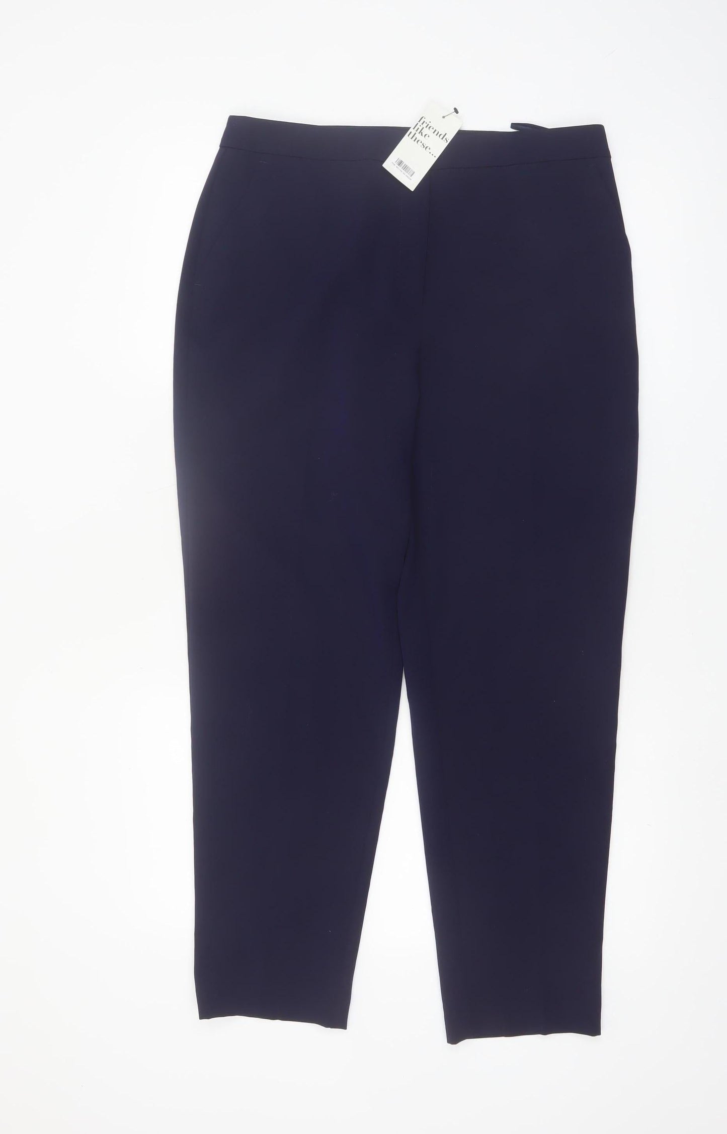 Friends Like These Women’s Blue Size 12 Slim Tapered Stretch Trousers