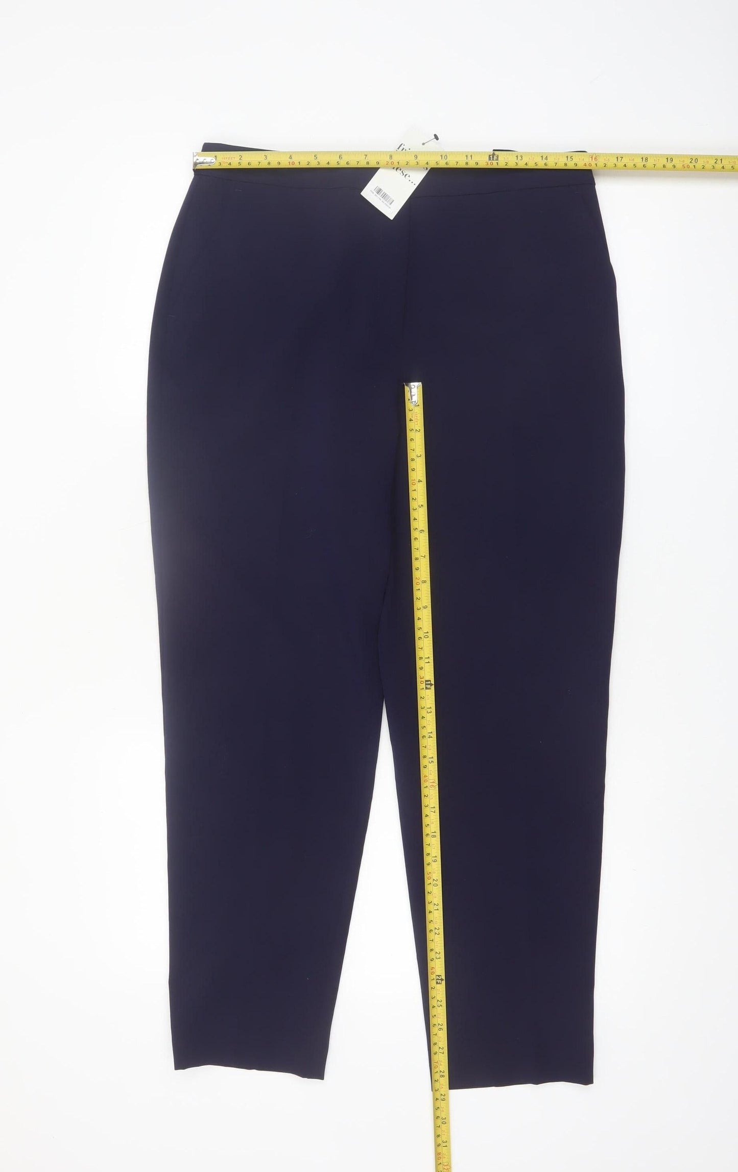 Friends Like These Women’s Blue Size 12 Slim Tapered Stretch Trousers