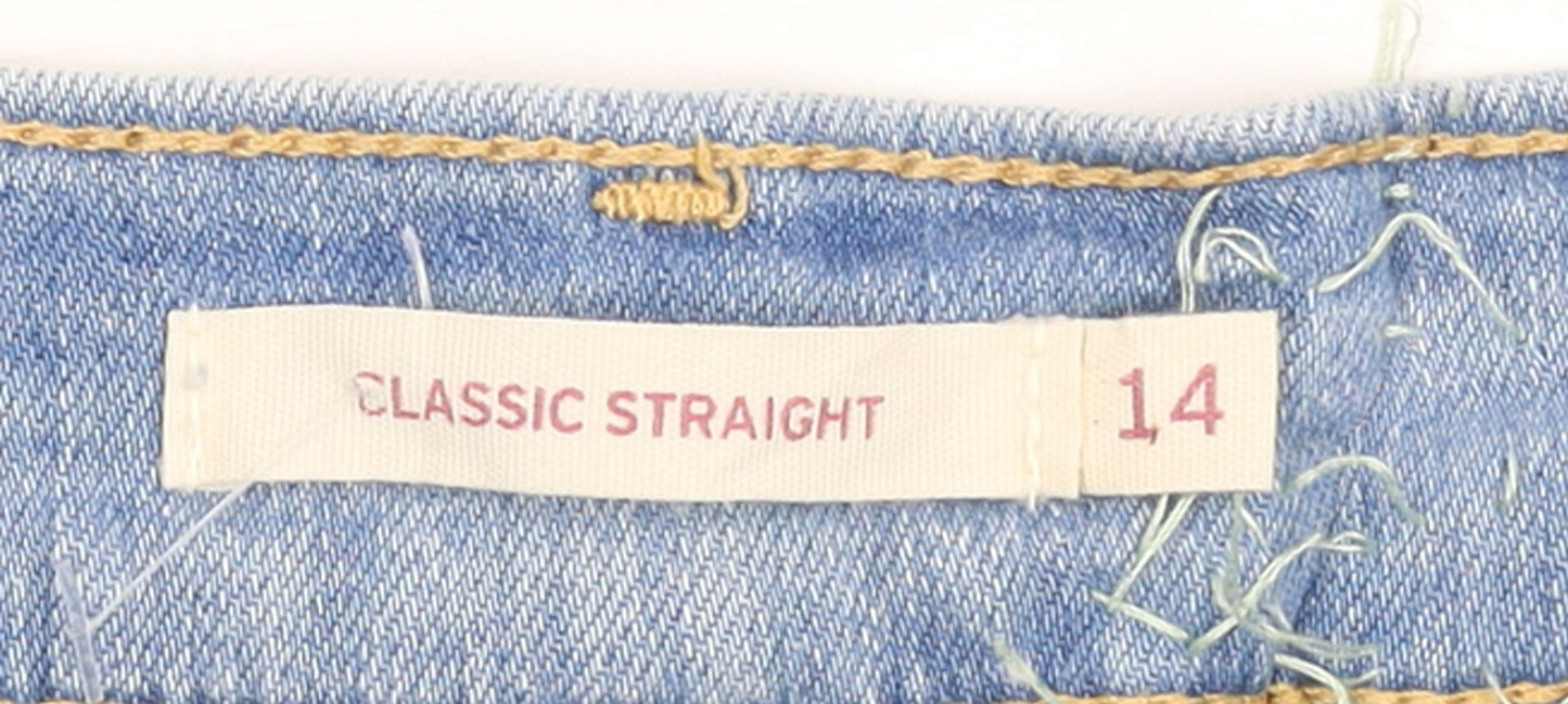 Levi's Women's Blue Size 14 Classic Straight Denim Jeans