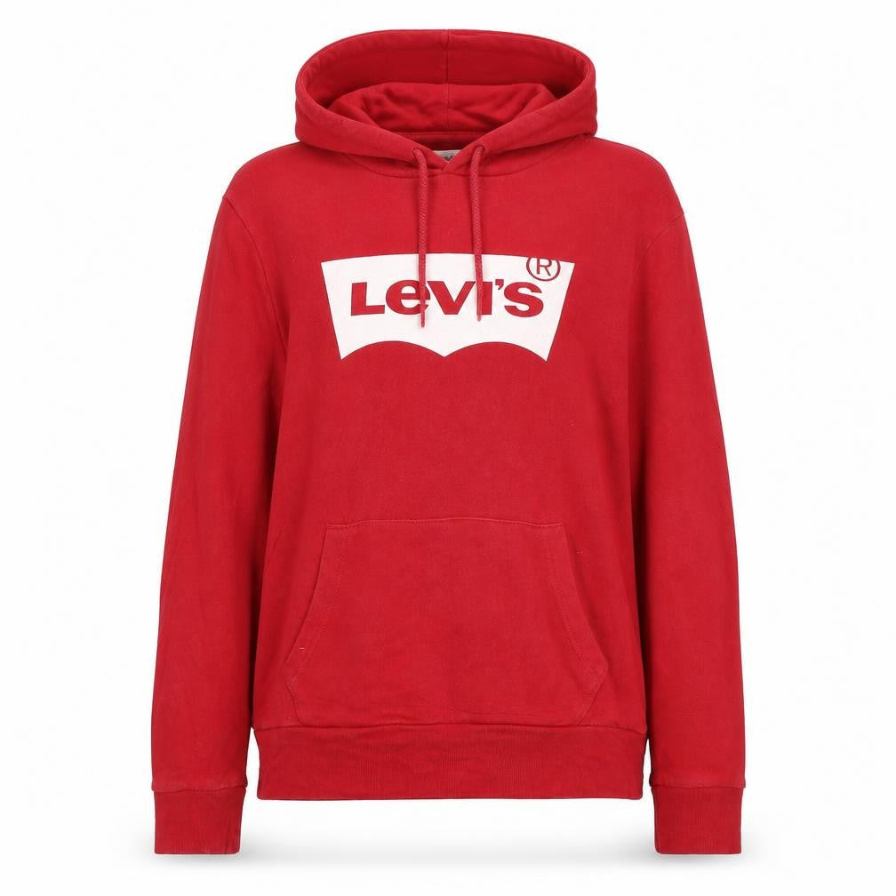 Levi's Women's Red Pullover Hoodie Medium Classic Logo Sweatshirt