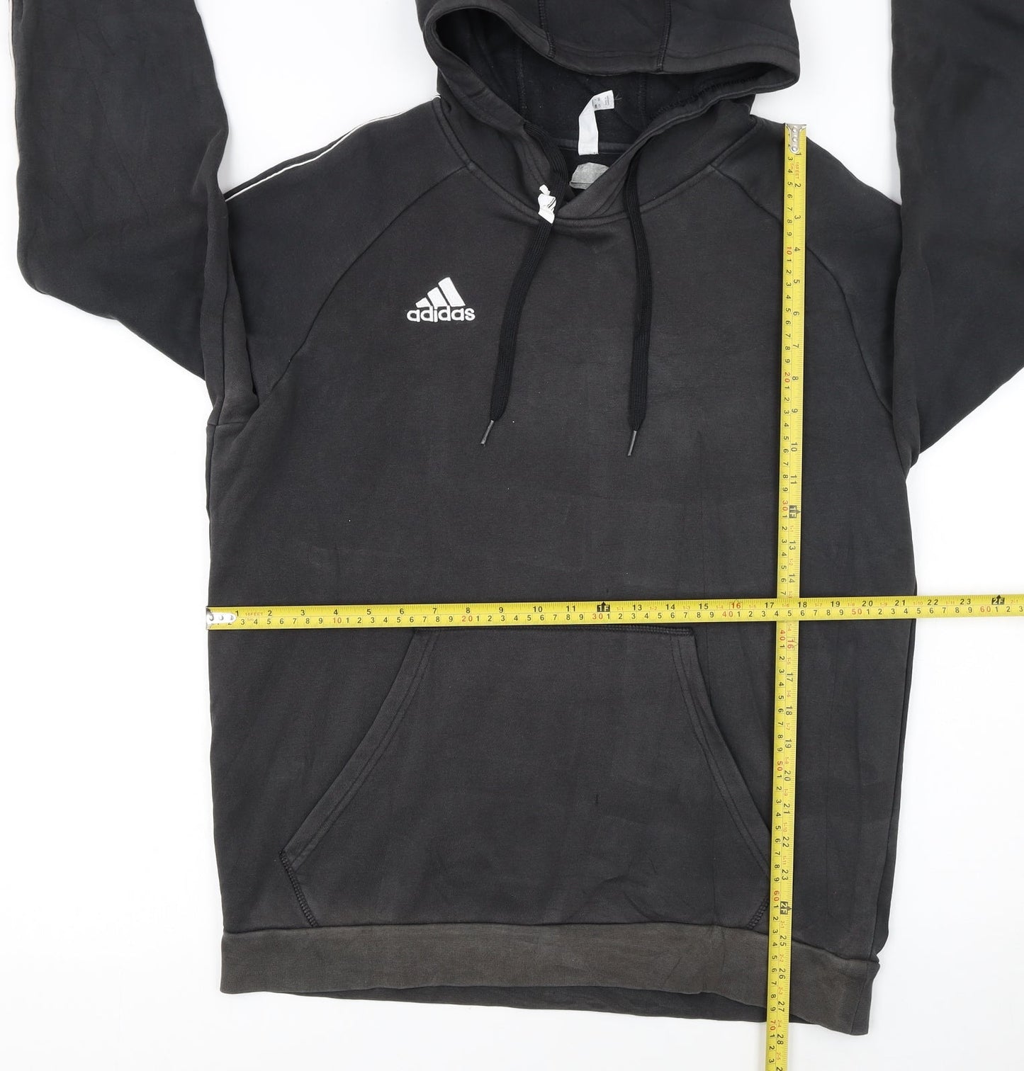Adidas Men’s Black Pullover Hoodie L Fleece Logo Sportswear