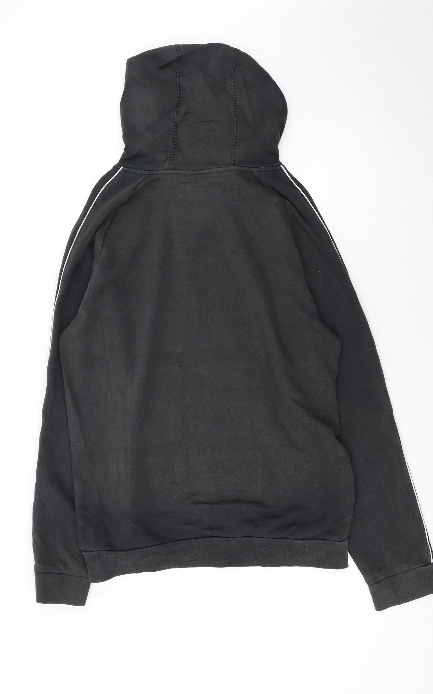 Adidas Men’s Black Pullover Hoodie L Fleece Logo Sportswear