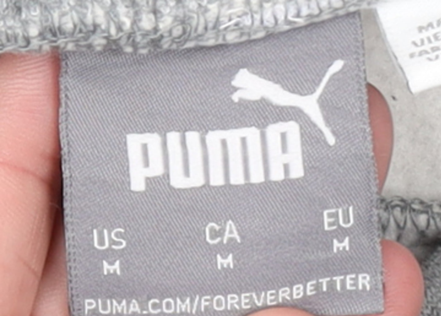 Puma Men’s Grey Jogger Sweatpants Size M Regular Fit