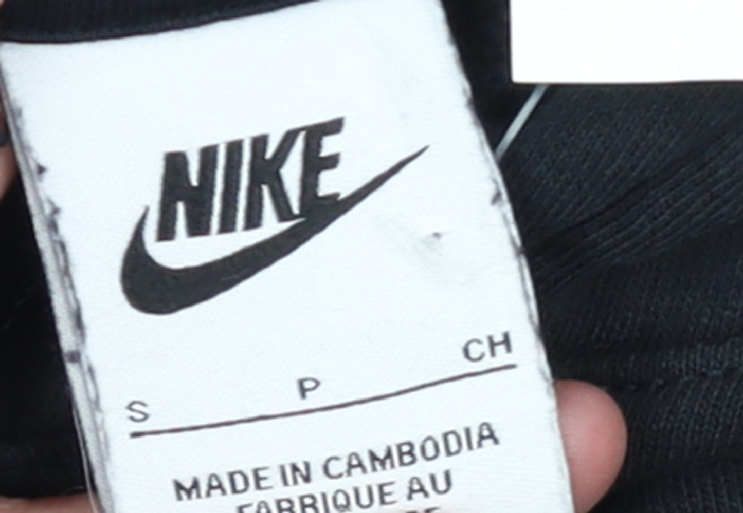 Nike Womens Black Small Pullover Hoodie With Logo Trim