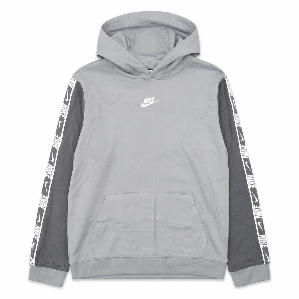 Nike Boys Grey Dri-Fit XL Pullover Hoodie with Logo Sleeves