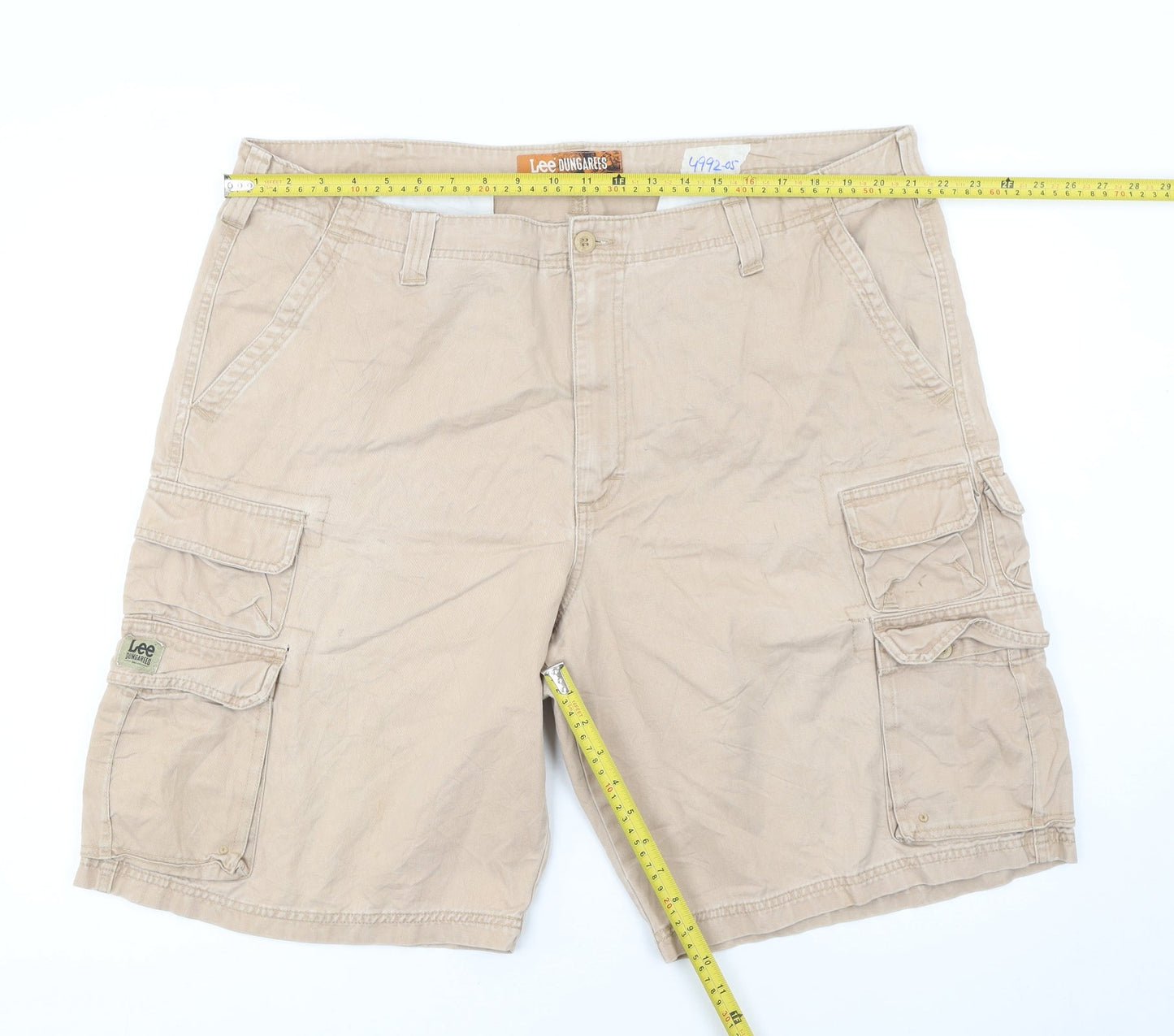 Lee Dungarees Men's Beige Cargo Shorts Size 40 Regular Fit
