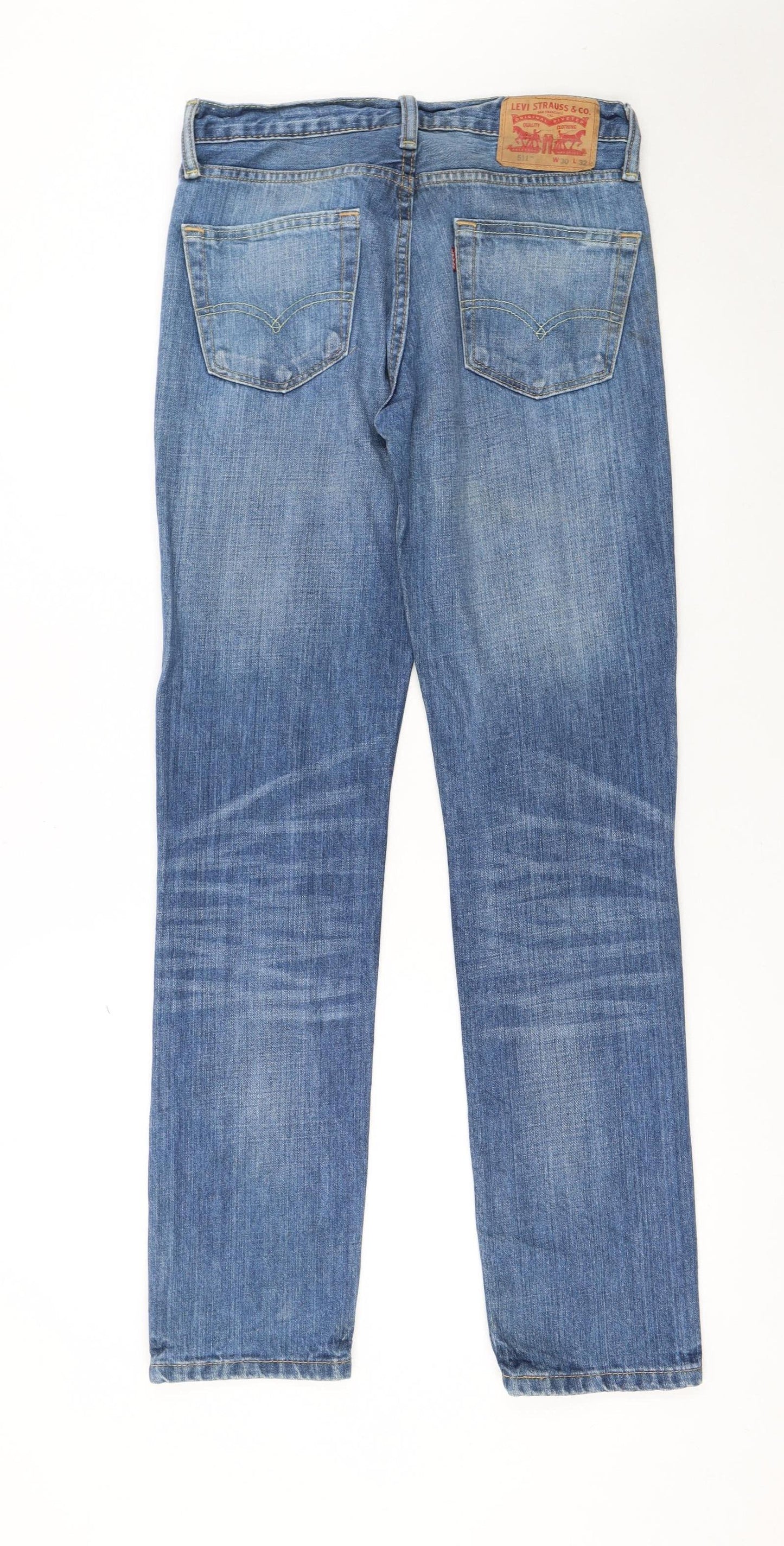 Levi Strauss Men's Blue 511 Slim Fit Straight Jeans W30 L32