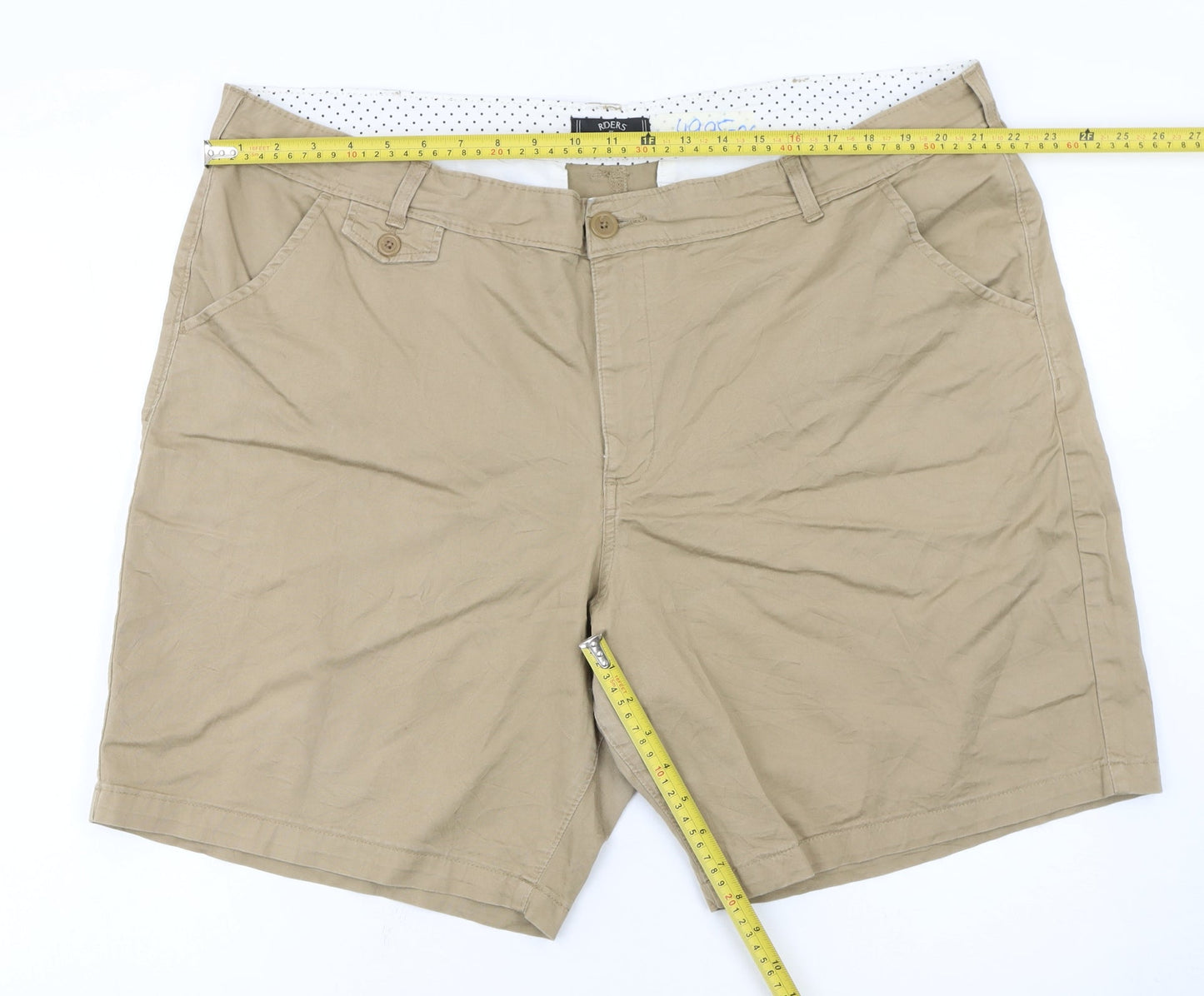 Lee Riders Beige Women's Size 24 Plus Chino Shorts Stretch Twill