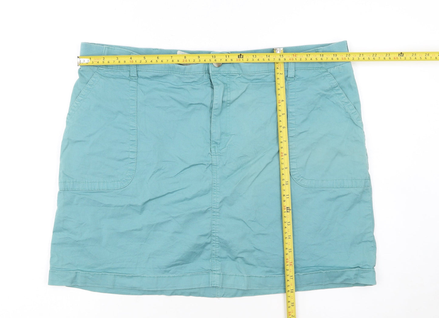 Lee Women’s Blue Cotton Stretch Skort Size 22 Mid Rise Casual