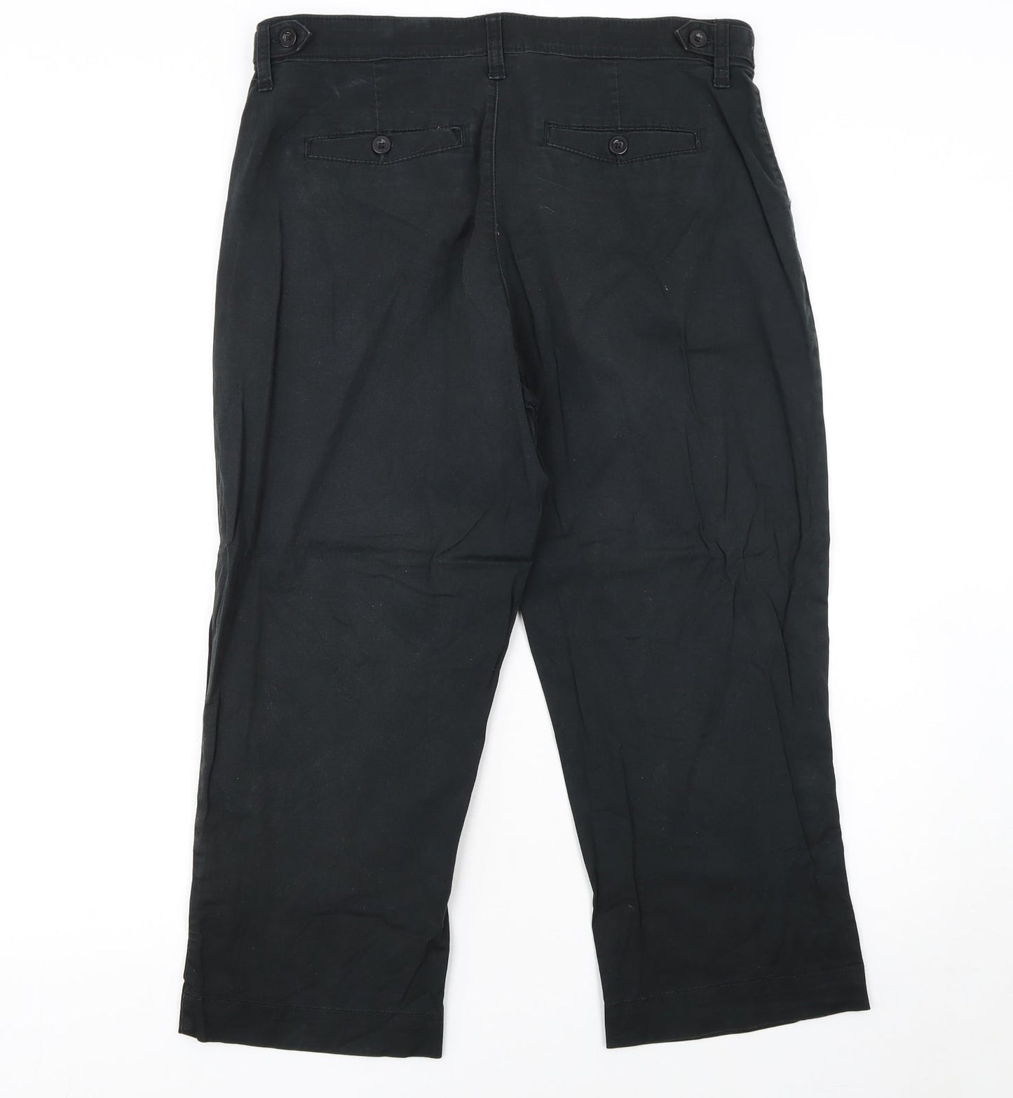 Lee Women's Black Capri Trousers Size 10 Stretch Comfort Fit