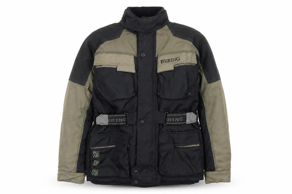 Bering Men’s Black Motorcycle Jacket M Waterproof Windproof Reflective