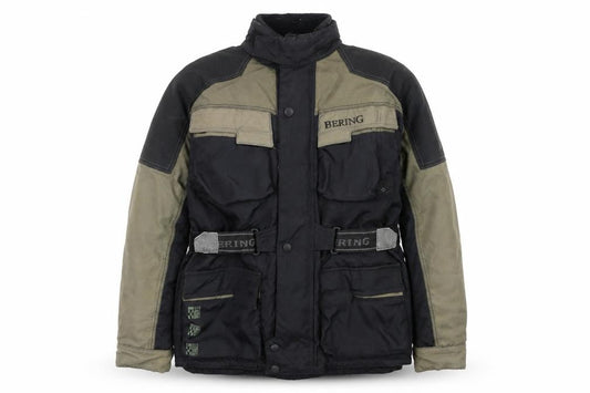 Bering Men’s Black Motorcycle Jacket M Waterproof Windproof Reflective