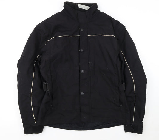 GiMoto Men's Black Motorcycle Jacket Size M Waterproof Lined