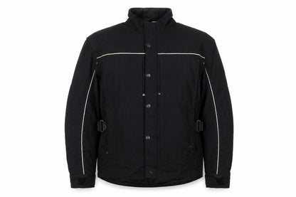 GiMoto Men's Black Motorcycle Jacket Size M Waterproof Lined