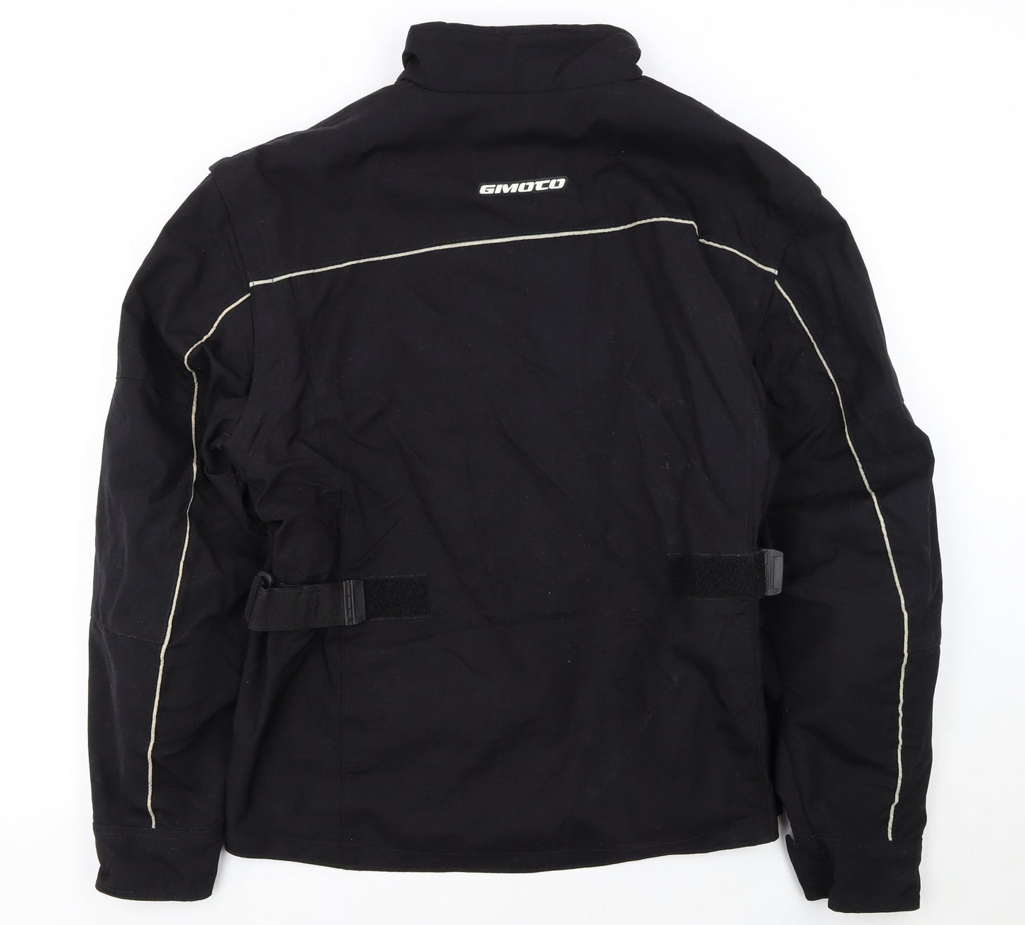 GiMoto Men's Black Motorcycle Jacket Size M Waterproof Lined