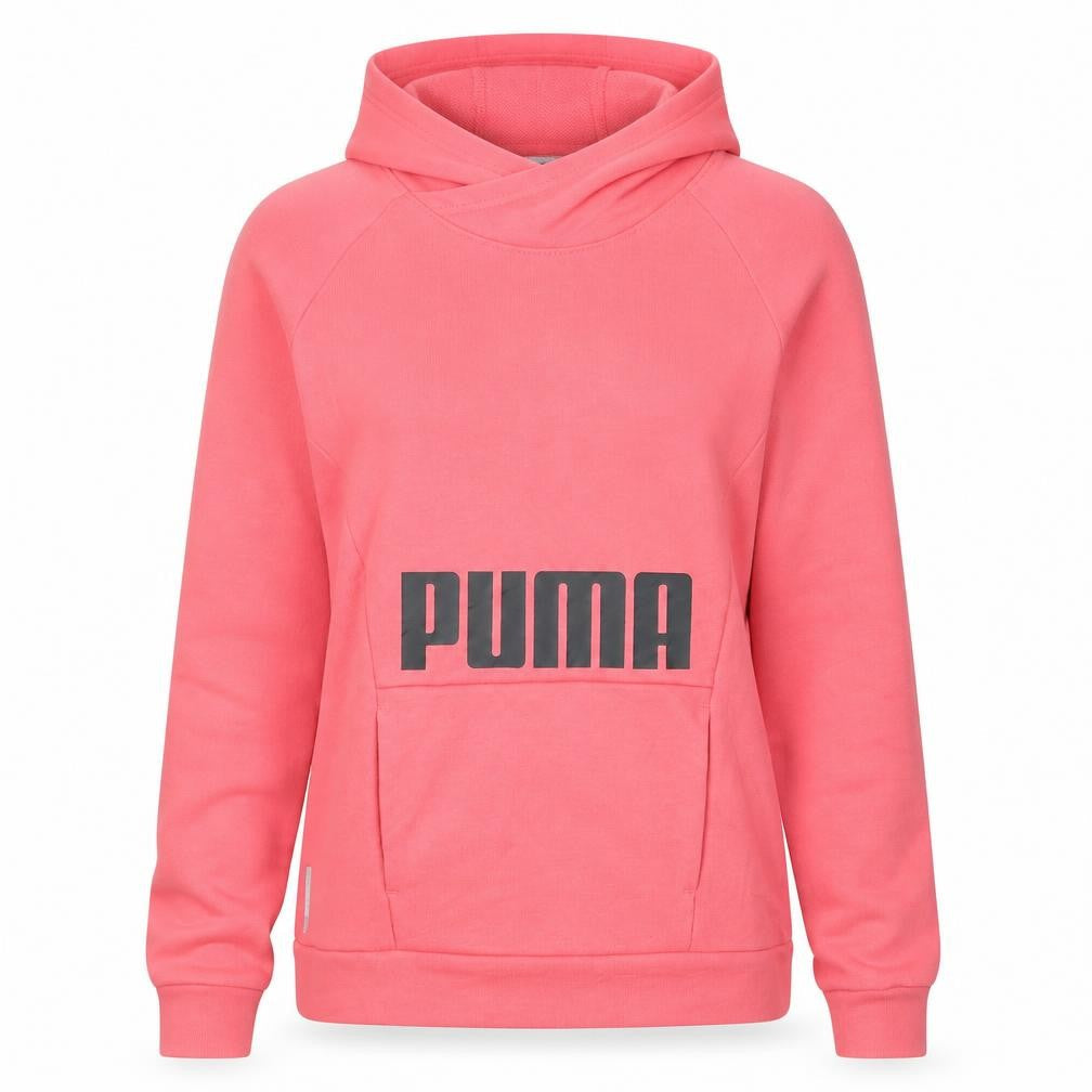 Puma Women's Pink Pullover Hoodie Small Logo Sweatshirt