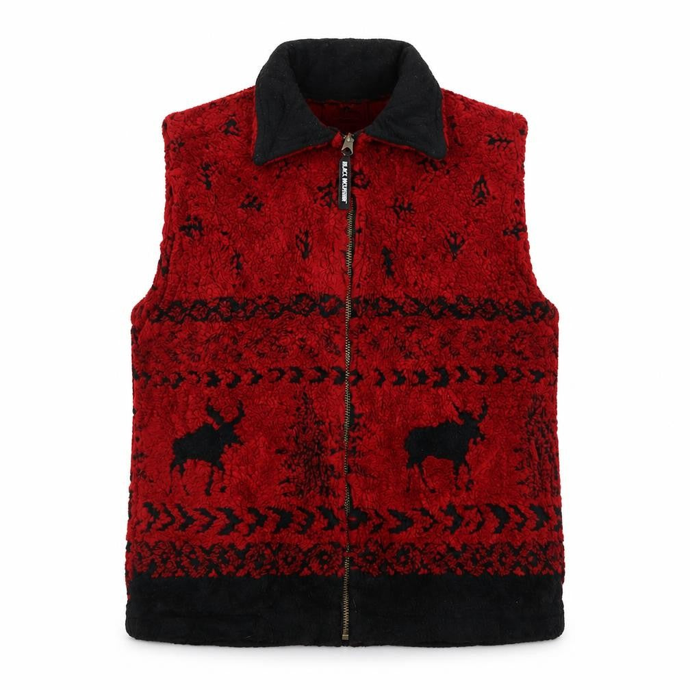 Black Mountain Womens Red Fleece Outdoor Zip Waistcoat Small
