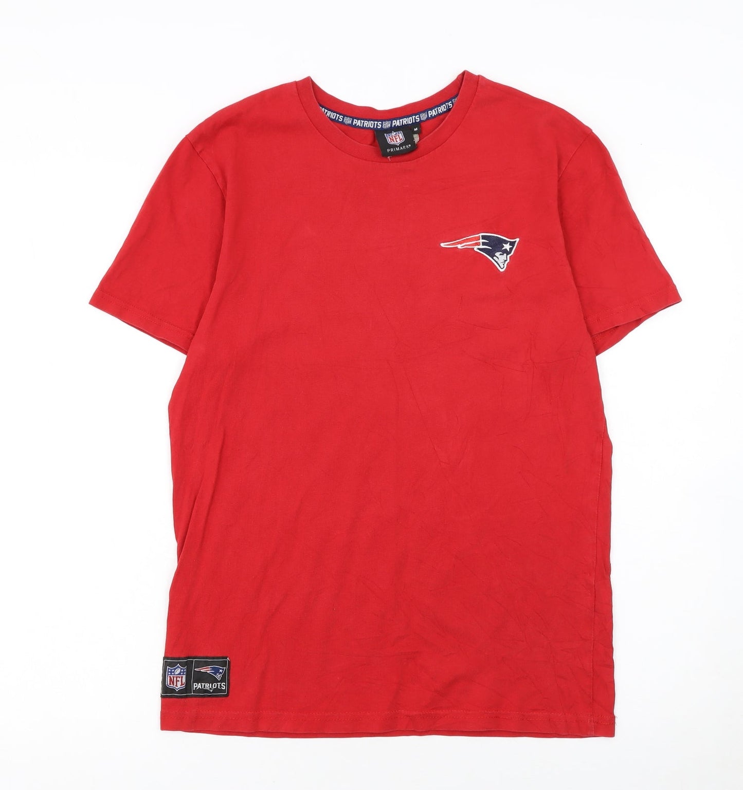 Primark Men’s Red NFL Patriots Graphic Cotton T-Shirt Size M
