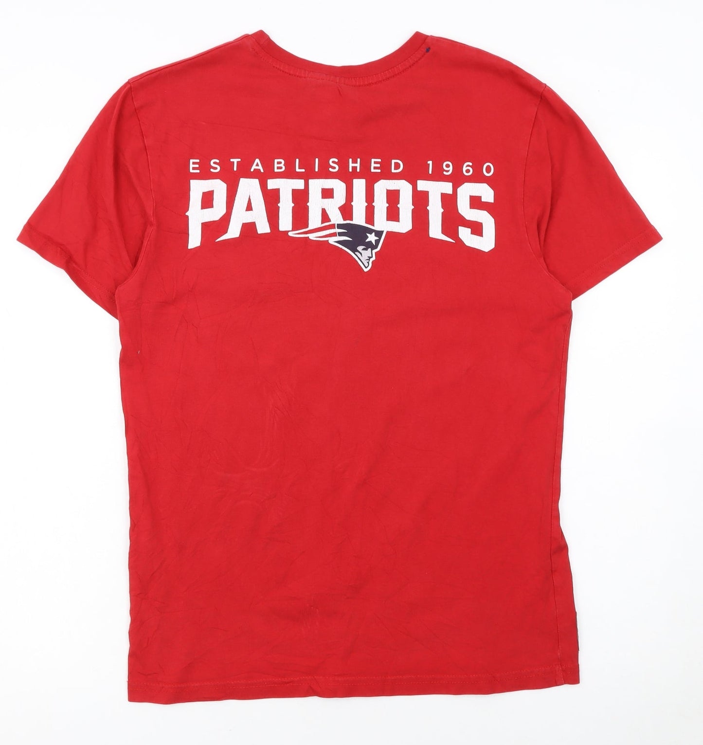 Primark Men’s Red NFL Patriots Graphic Cotton T-Shirt Size M