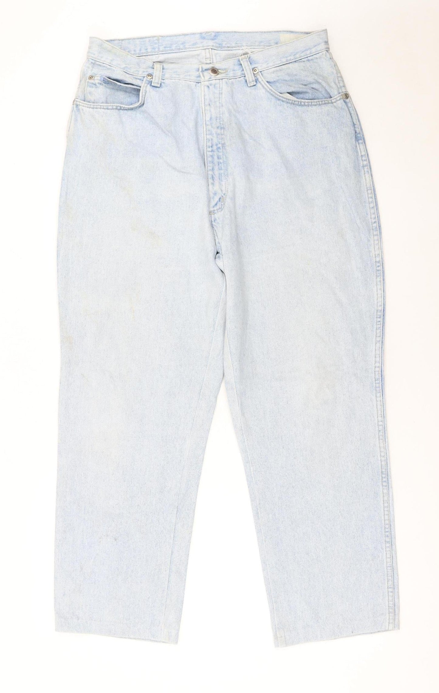 Wrangler Women's Blue Light Wash High Rise Mom Jeans Size 36