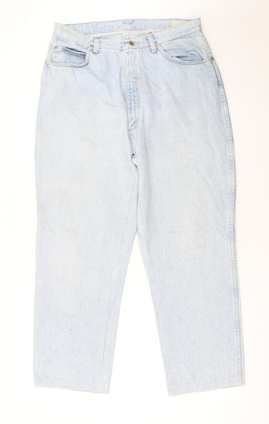 Wrangler Women's Blue Light Wash High Rise Mom Jeans Size 36