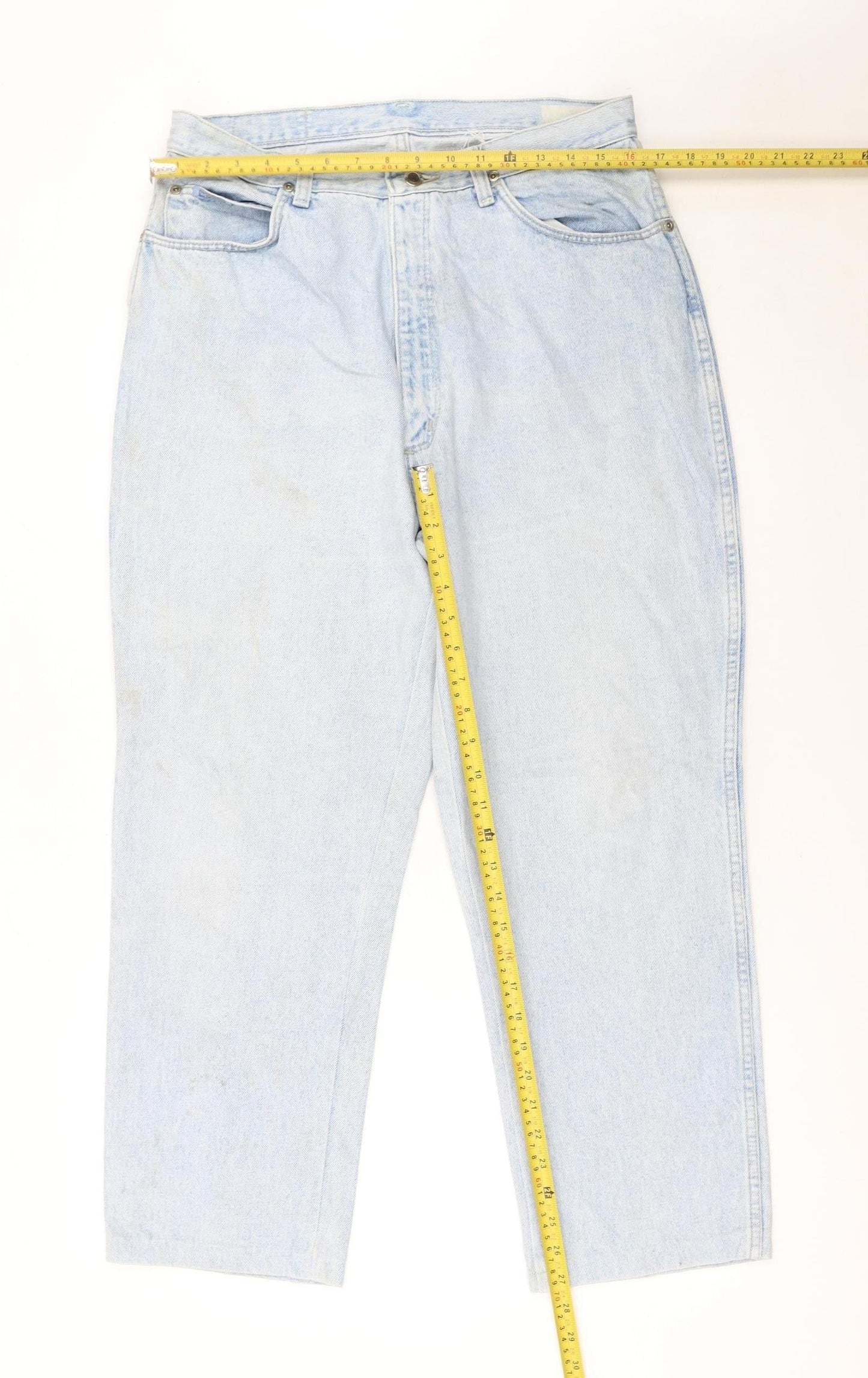 Wrangler Women's Blue Light Wash High Rise Mom Jeans Size 36
