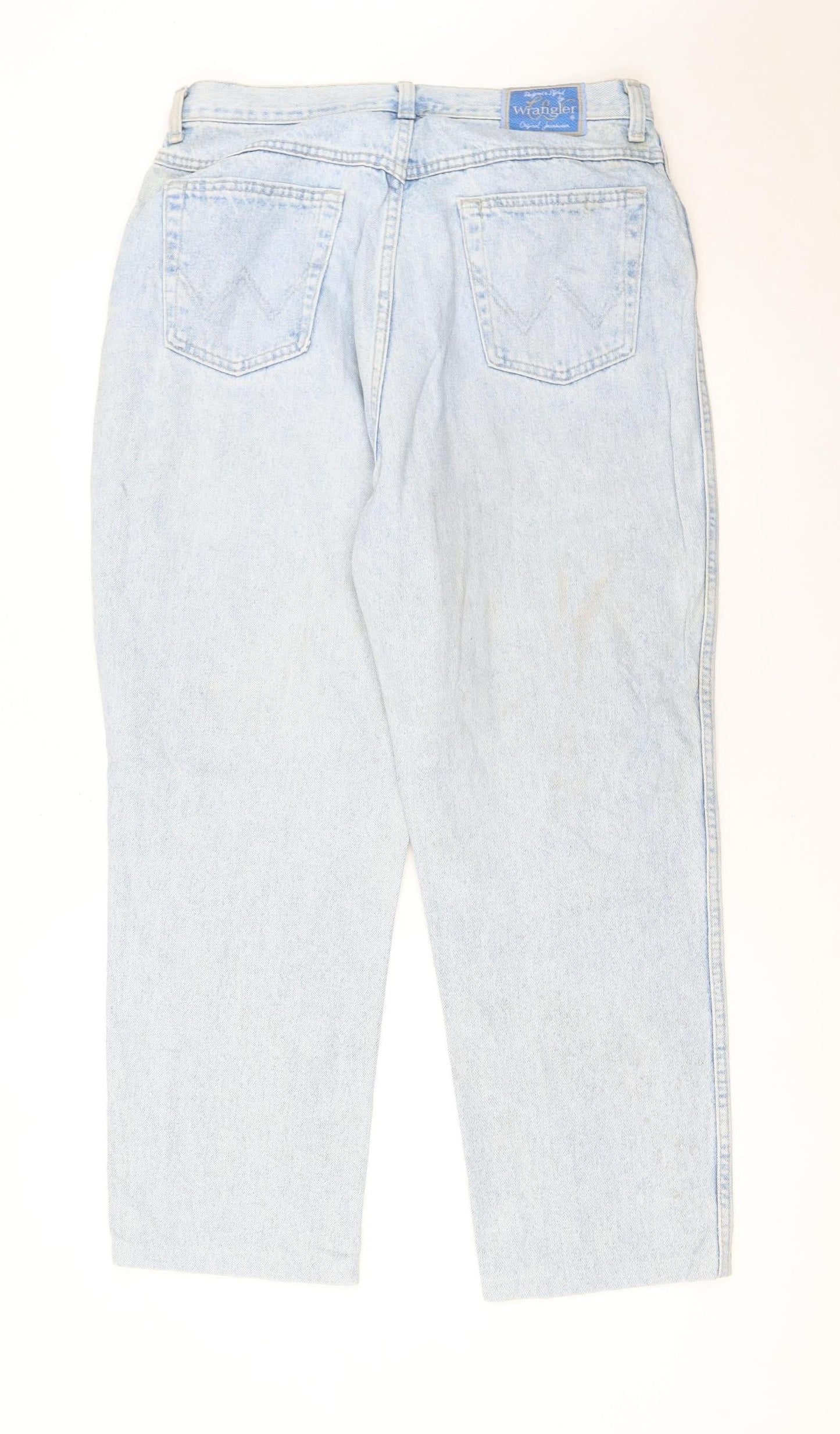 Wrangler Women's Blue Light Wash High Rise Mom Jeans Size 36
