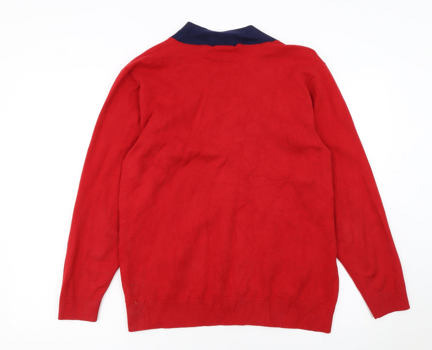 Lauren Ralph Lauren Womens Red V-Neck Long Sleeve Jumper Size S