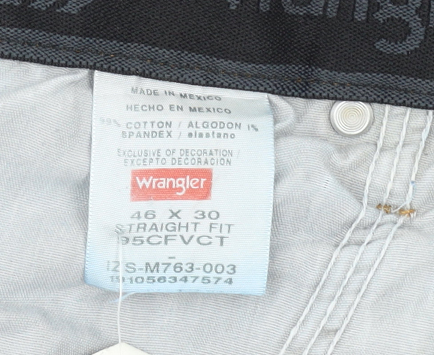 Wrangler Men's Blue Straight Fit Denim Jeans 46W 30L