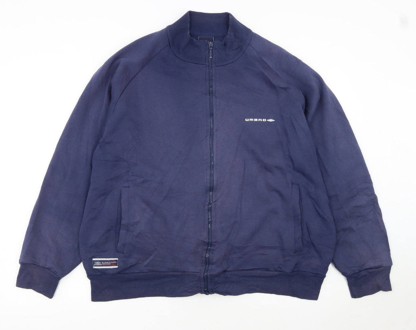 Umbro Men’s Blue L Track Jacket Full Zip Lightweight Sportswear