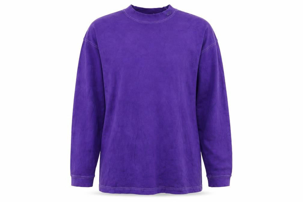 Reebok Women Purple Cotton Long Sleeve Crew Neck Pullover Sweatshirt M