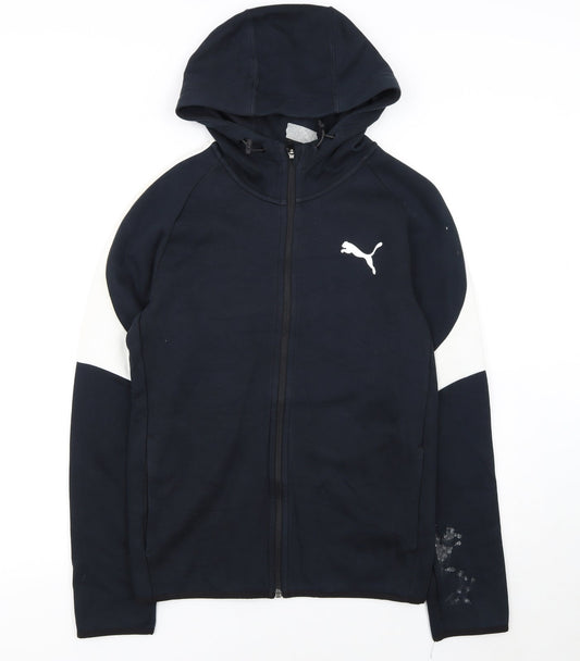 Puma Women's Black Full Zip Hoodie Small Sportswear