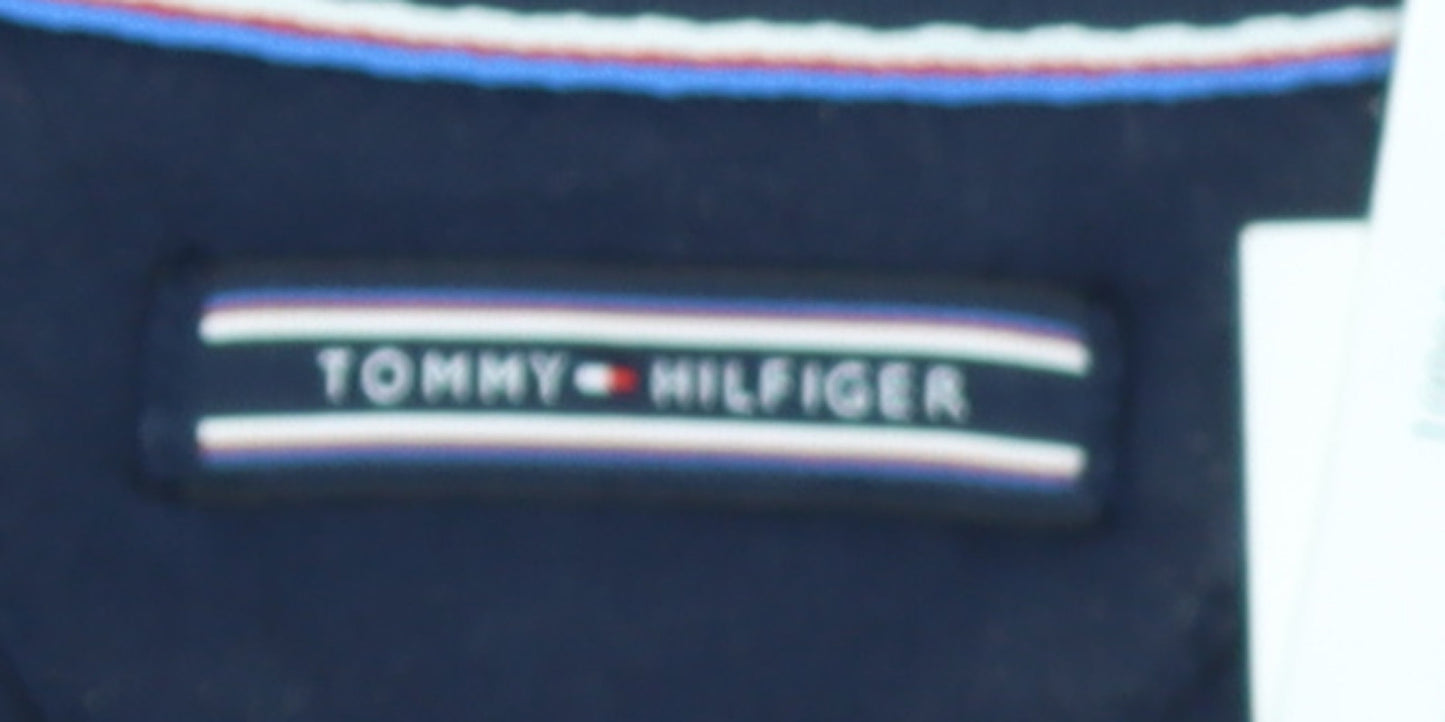 Tommy Hilfiger Women Navy Blue Cotton Blend Pullover Sweatshirt L