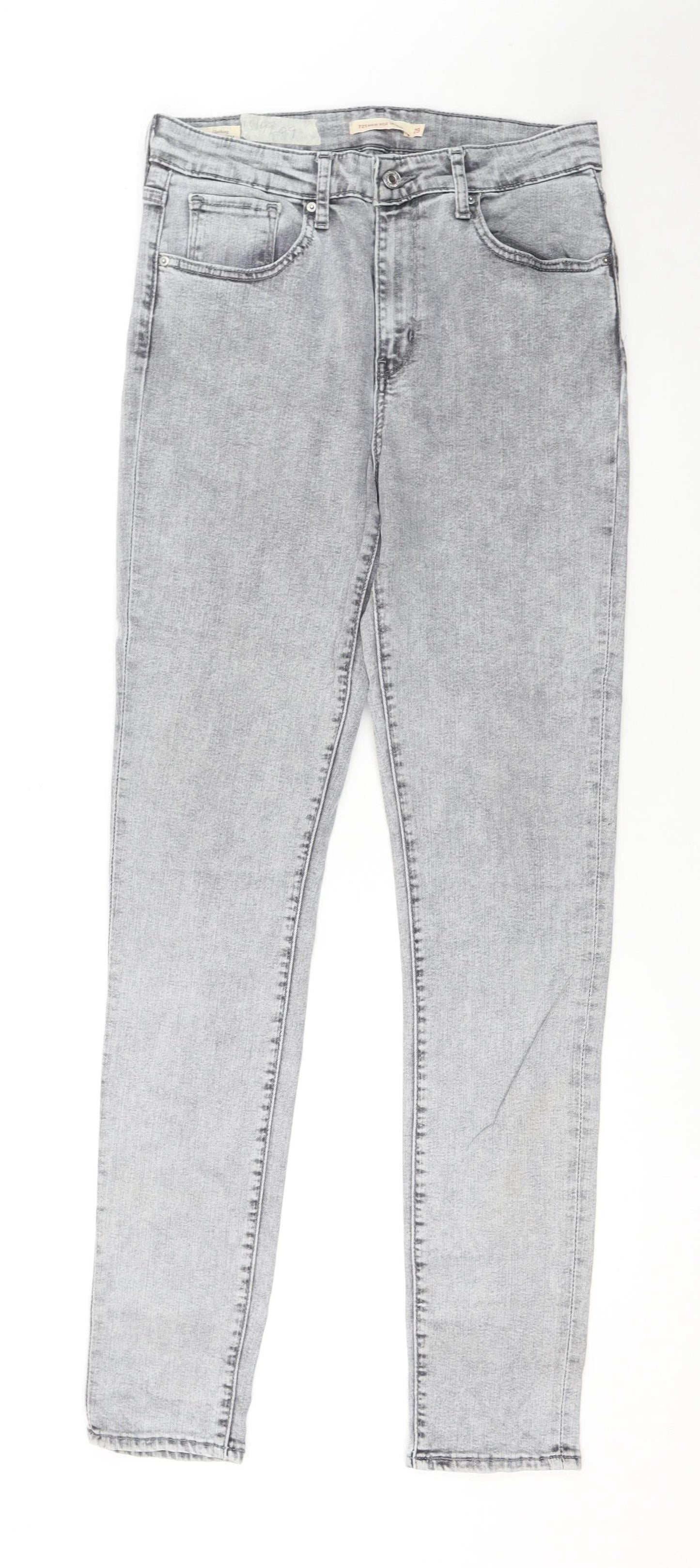 Levi's Women's Grey 721 High Rise Skinny Jeans Size 12
