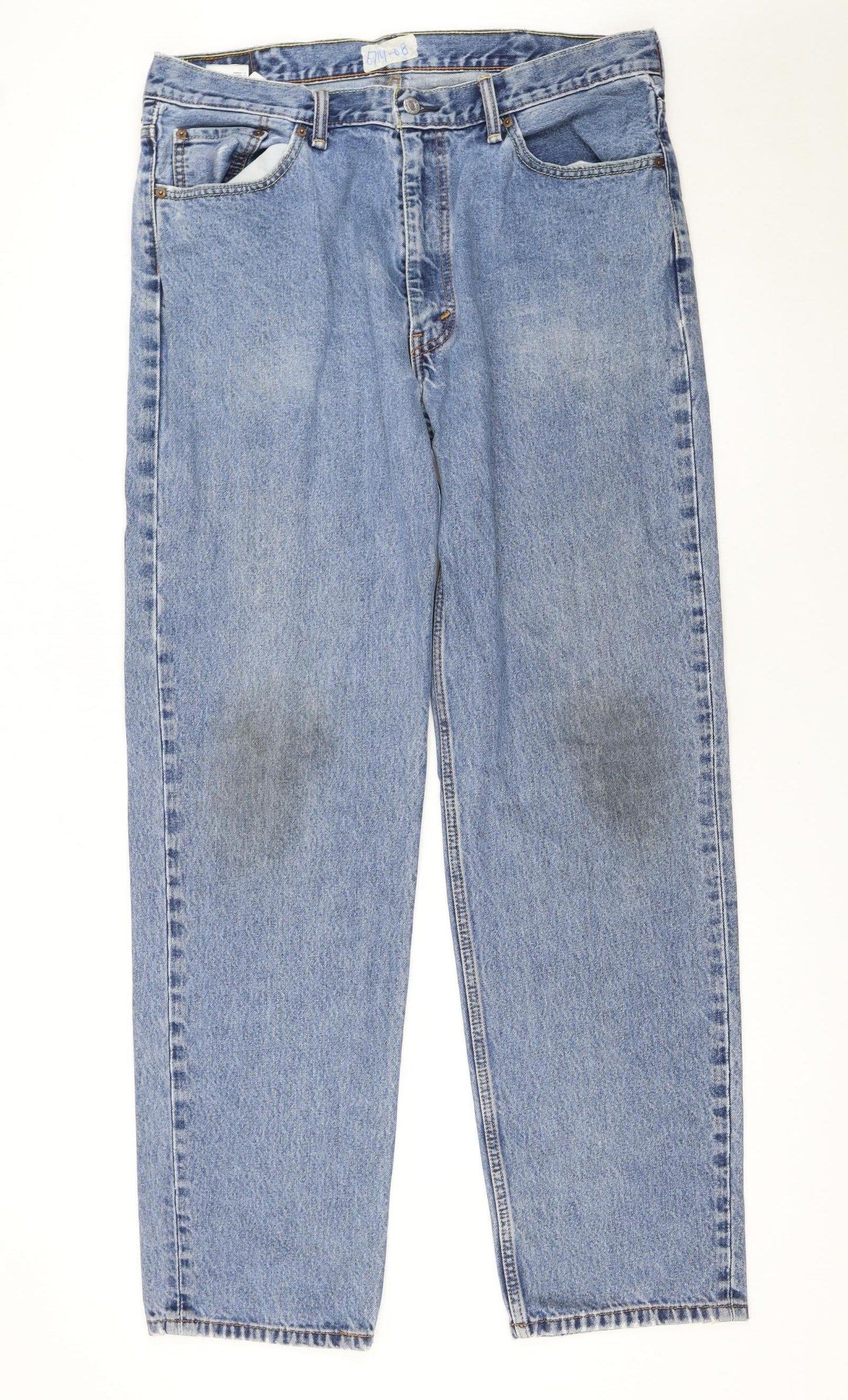 Levi's 550 Men's Blue Relaxed Fit Straight Jeans W38 L36