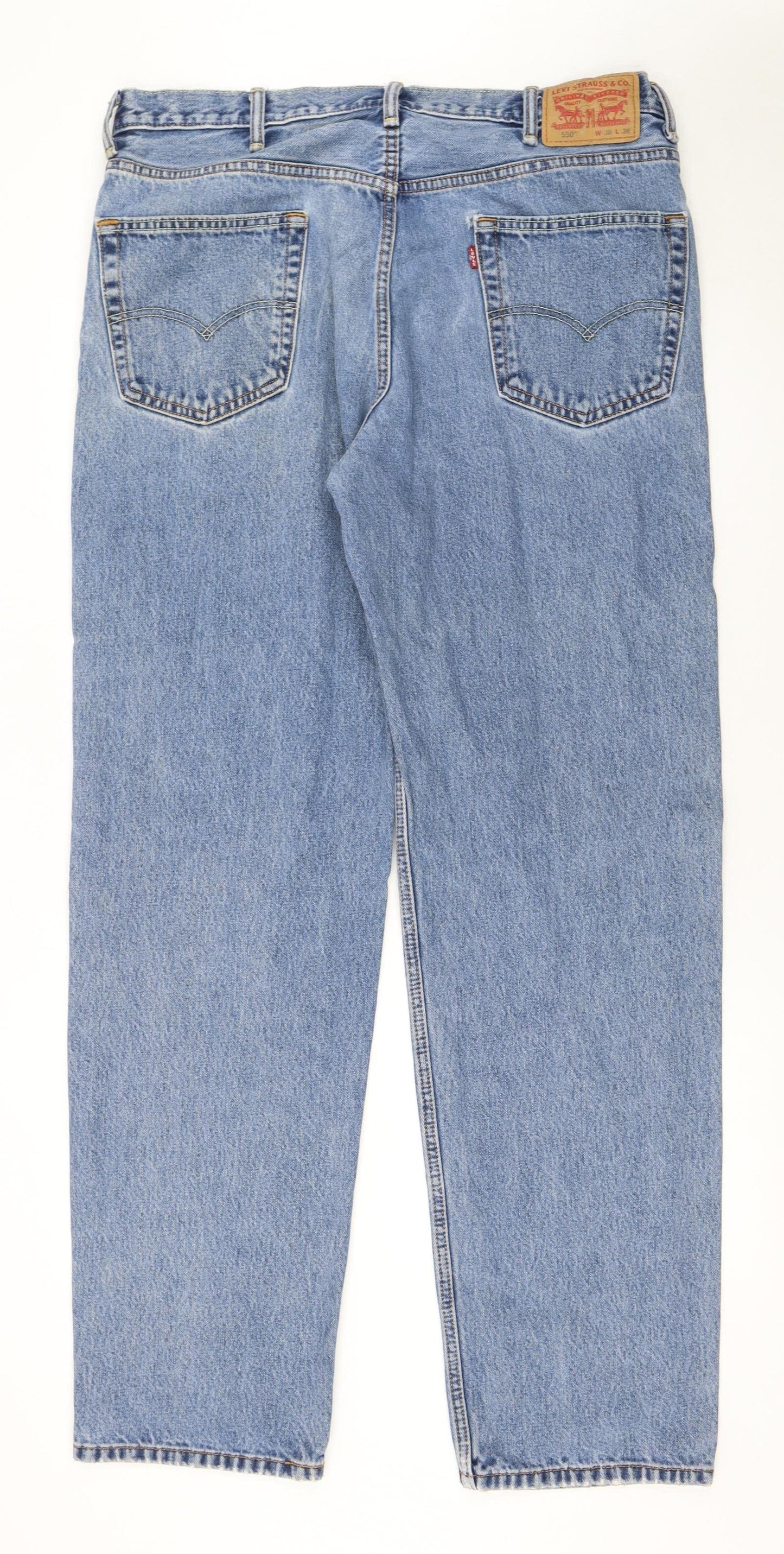 Levi's 550 Men's Blue Relaxed Fit Straight Jeans W38 L36