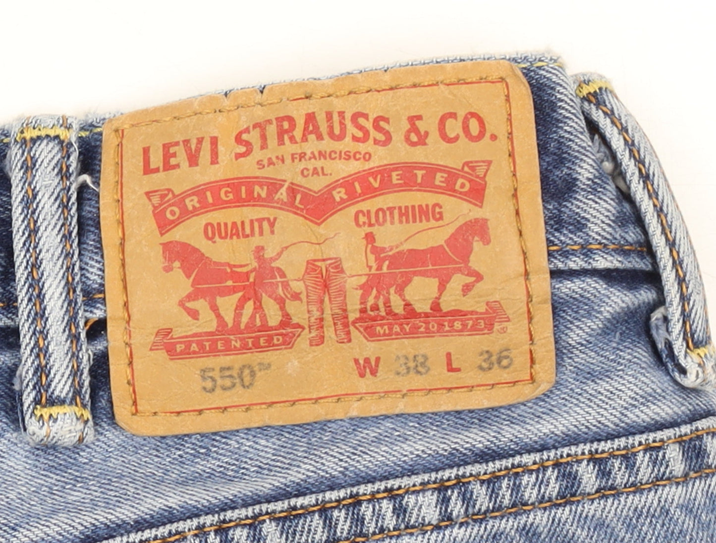 Levi's 550 Men's Blue Relaxed Fit Straight Jeans W38 L36