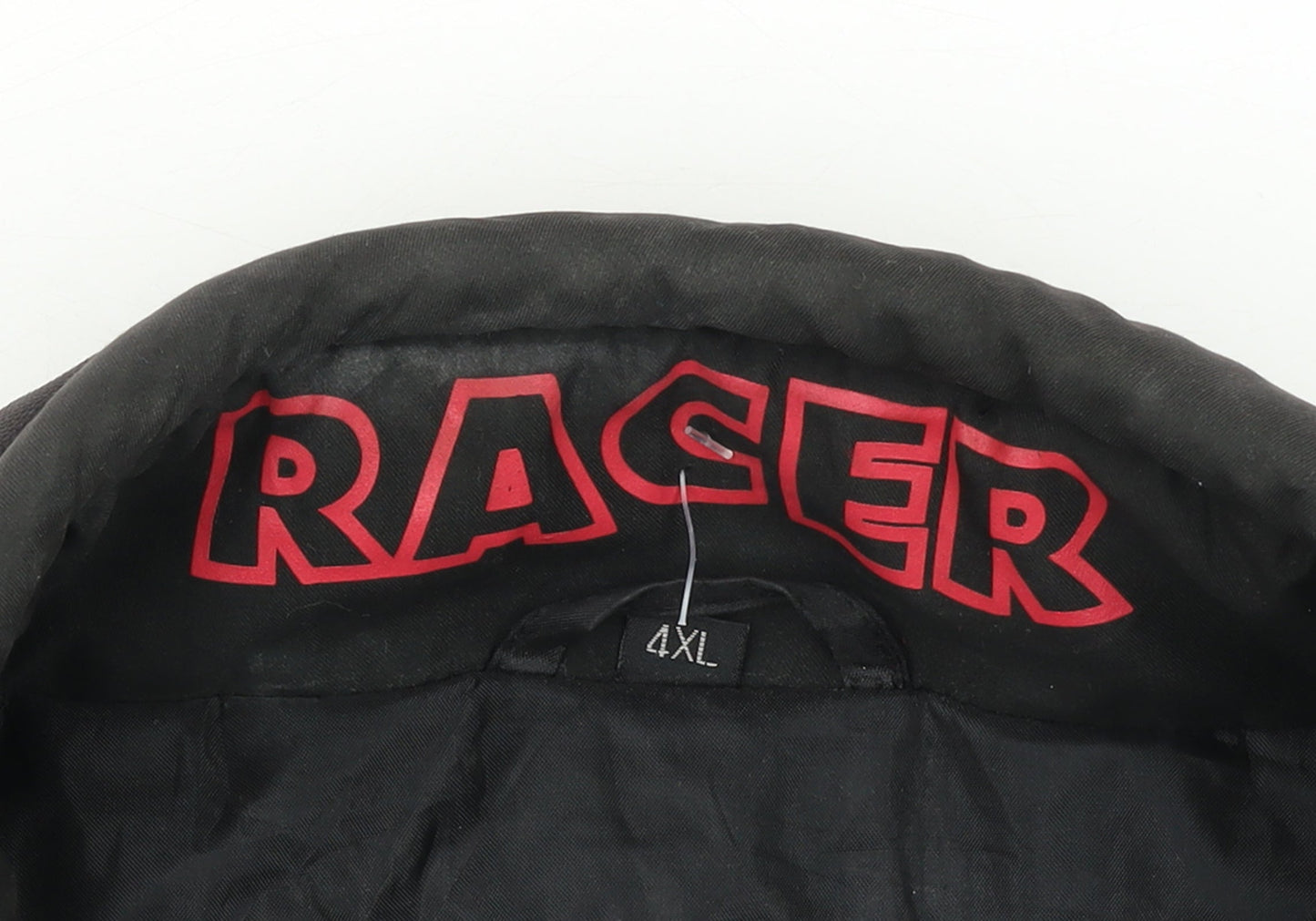 Racer Men’s Black 4XL Motorcycle Jacket Waterproof Reflective Polyester