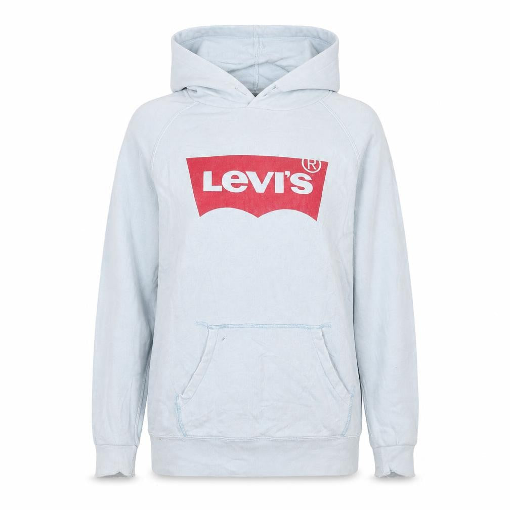 Levi's Women's Light Blue Hooded Pullover Sweatshirt Size S Cotton