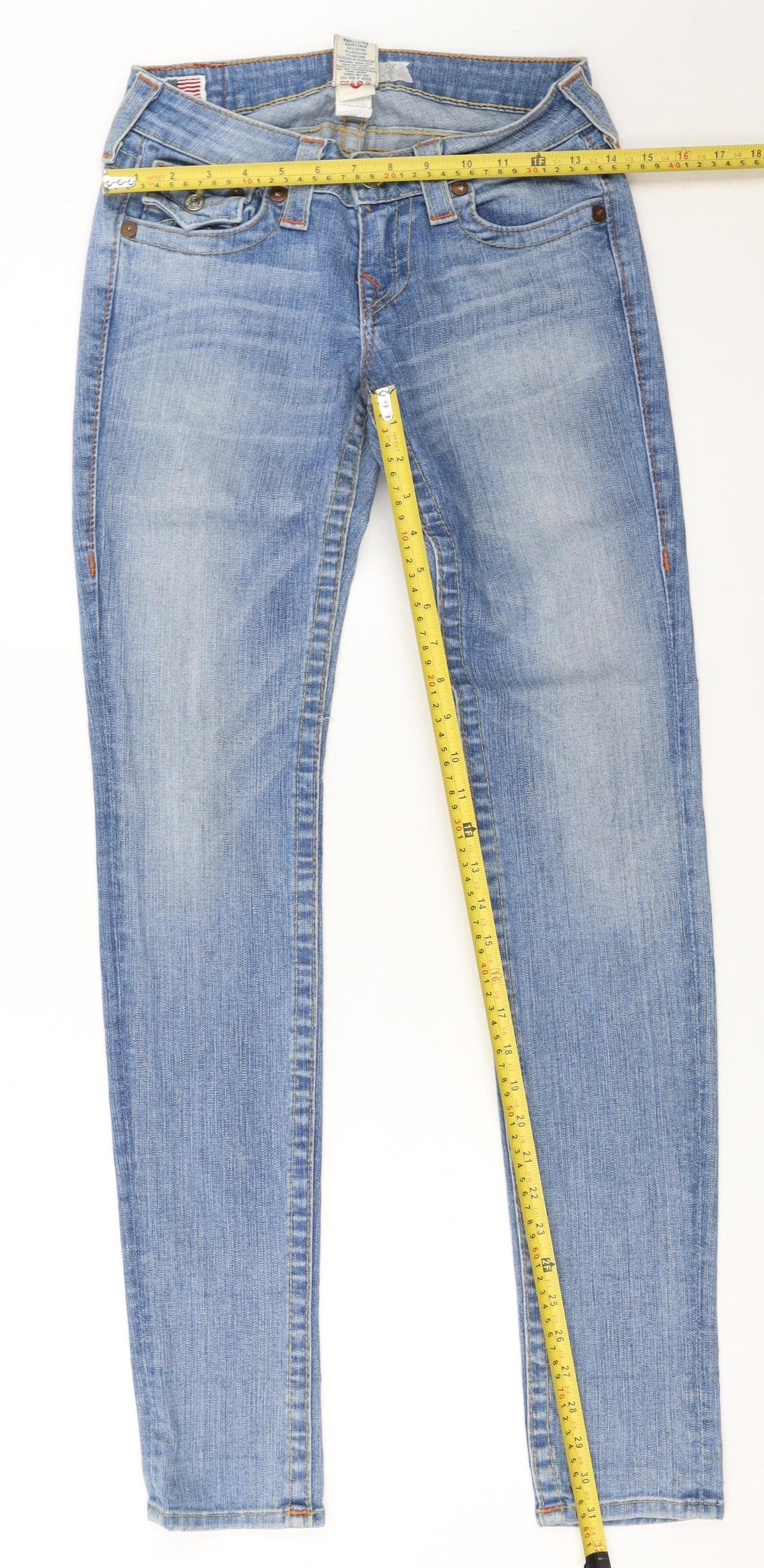 True Religion Womens Blue Size 26 Skinny Denim Jeans