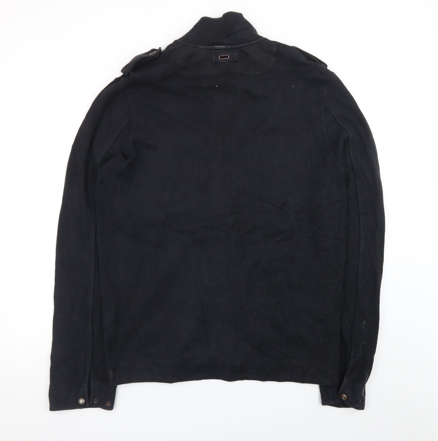 Hugo Boss Men’s Black XL Full Zip Cotton Jumper High Neck