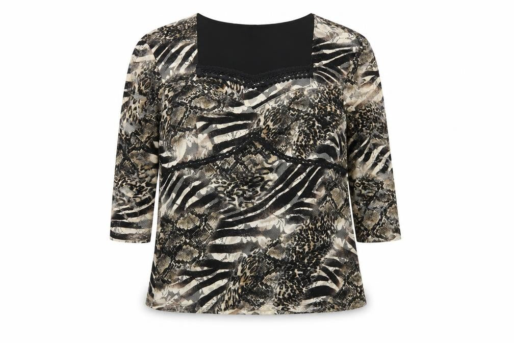 Nueva Women's Multicoloured Animal Print Tunic Blouse UK 18