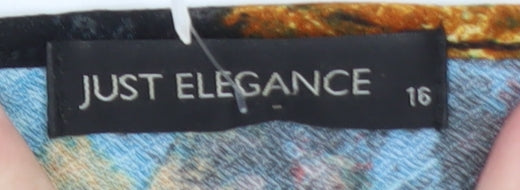 Just Elegance Women's Multicoloured Floral Tunic Blouse Size 16