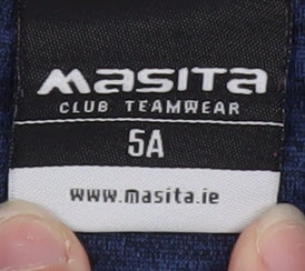 Masita Teens Blue 1/4 Zip Sports Sweatshirt with Graphic Sleeves