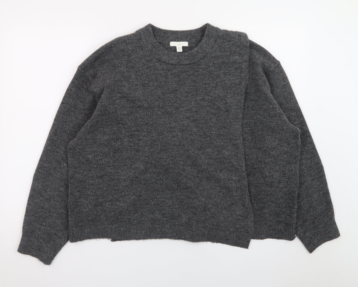 H&M Mama Women's Grey XL Maternity Knit Pullover Jumper
