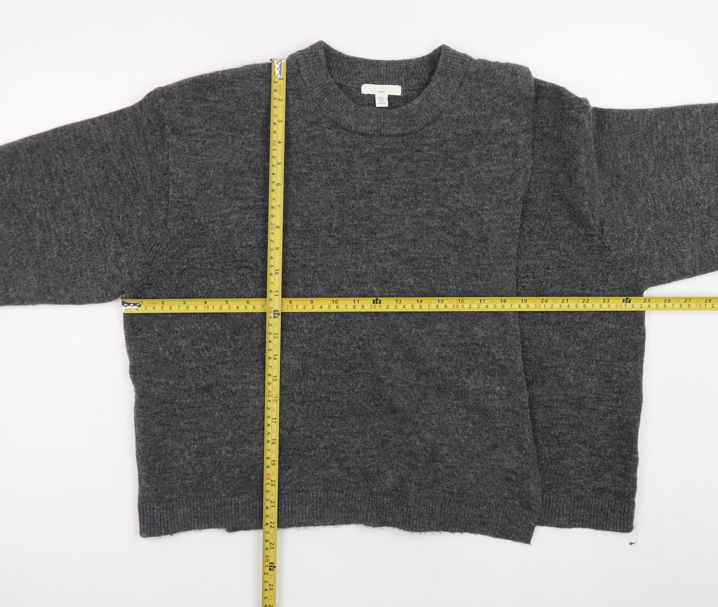 H&M Mama Women's Grey XL Maternity Knit Pullover Jumper