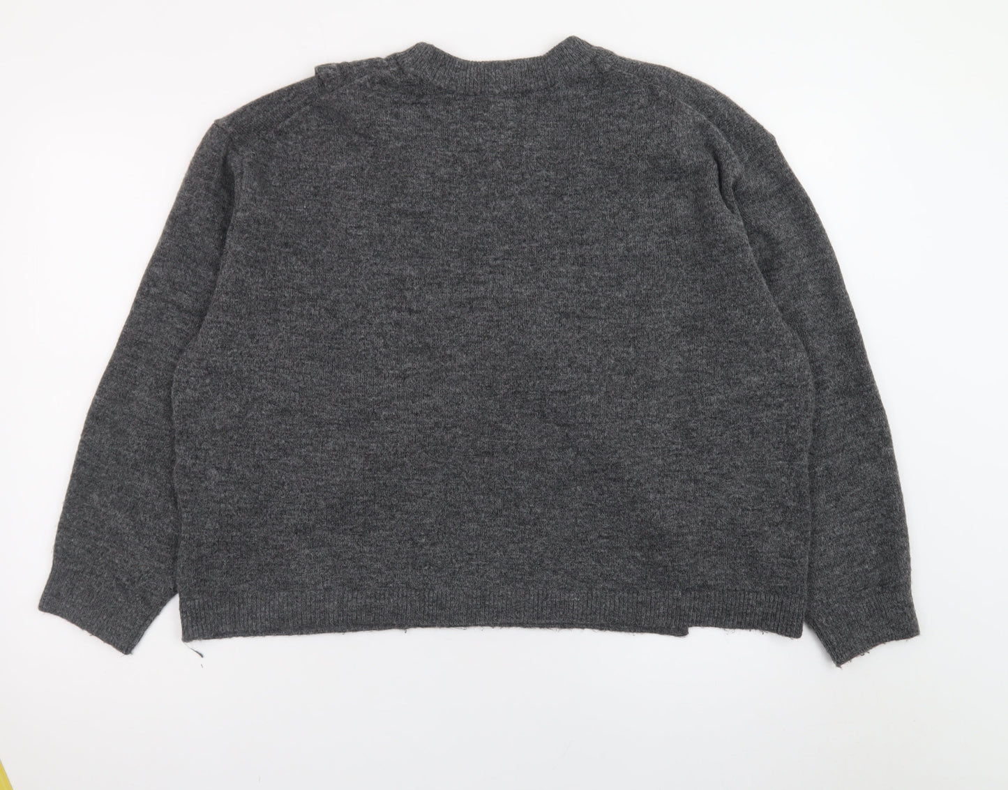 H&M Mama Women's Grey XL Maternity Knit Pullover Jumper