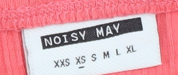 Noisy May Womens Pink Midi Pencil Jersey Skirt XXS