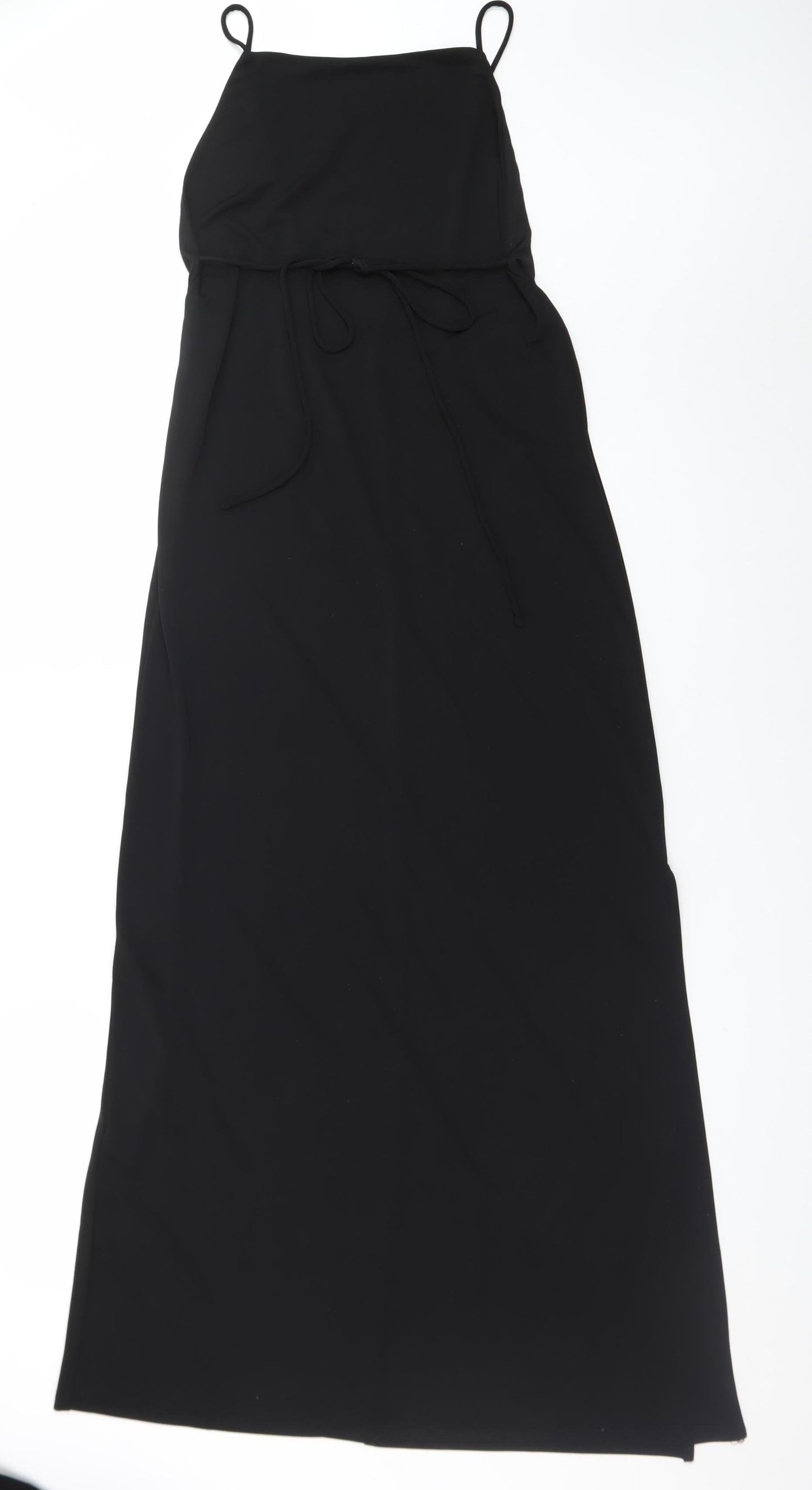 MNG Women’s Black Long Slip Dress Size 10 Sleeveless Lightweight